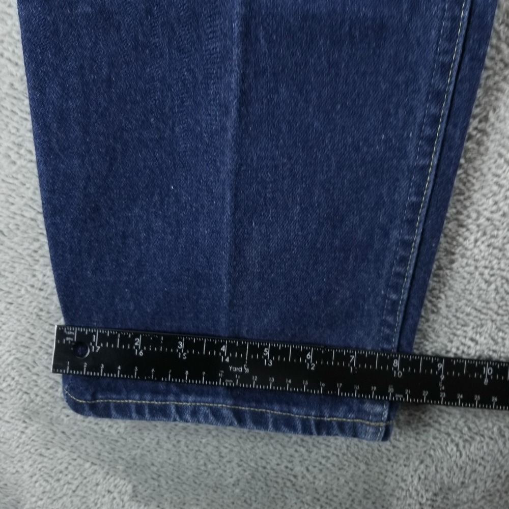 VTG Lee Jeans Womens 14 Blue Straight High Rise Made in USA Union 80s Talon - Picture 7 of 11